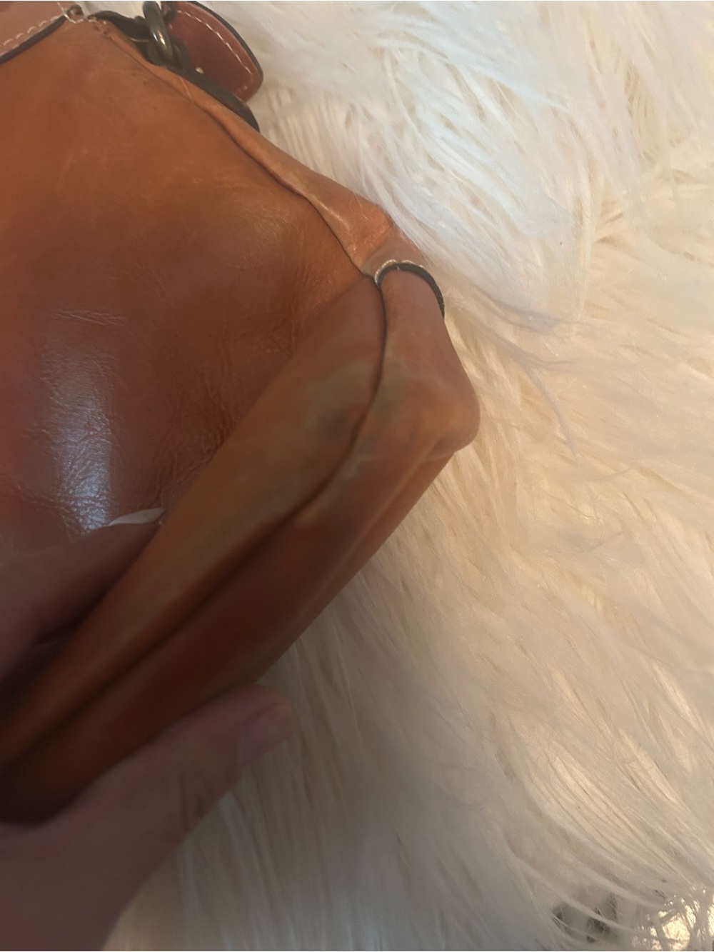 Patricia Nash Brown Genuine Leather Double Handle Satchel Bag - Picture 9 of 12